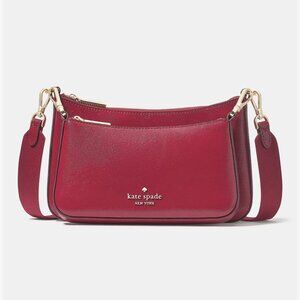 Kate Spade Duet Small Patent Leather Crossbody Red Jam NWT